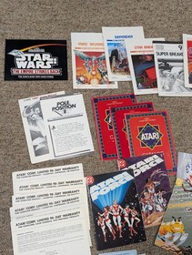 VTG Atari 2600 7800 Video Game Instruction Manuals Warranty Cards Lot Of 30