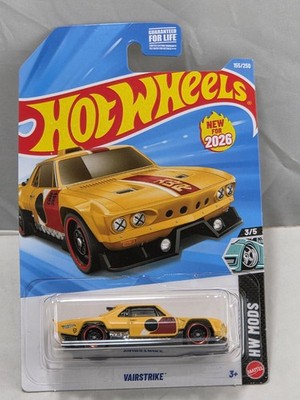   2026 Hot Wheels Vairstrike HW Mods Yellow 3/5 Case F 155/250  1964 Corvair.