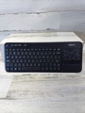 Compact Logitech Wireless Keyboard K400r and Trackpad with unifying receiver