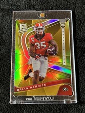 2020 Spectra Brian Herrien RC #21 Gold Prizm Refractor SSP /10 Georgia~RARE!🔥📈