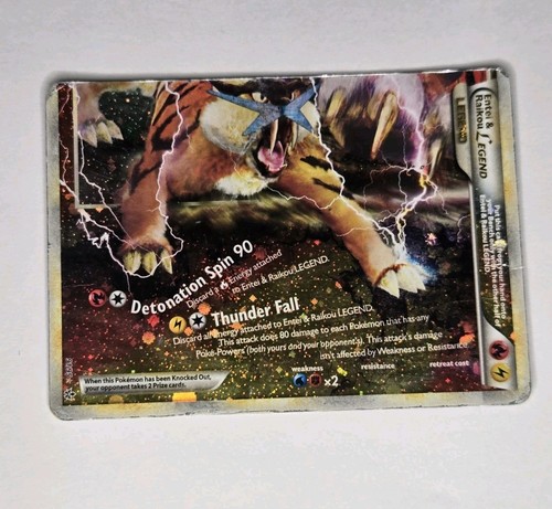 Entei & Raikou Legend Bottom 91/95 Ultra Rare HGSS Unleashed Pokemon 6359