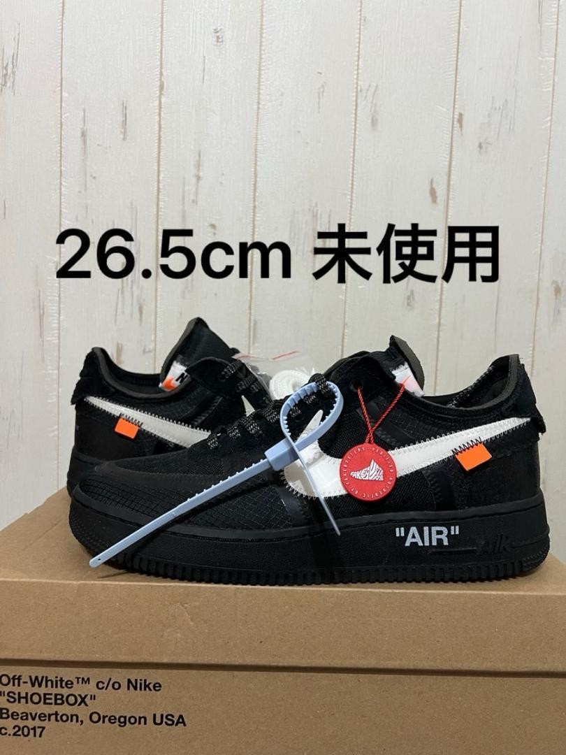 OFF WHITE X NIKE Uomo 8.5US Off White X Air Force 1 basso nero
