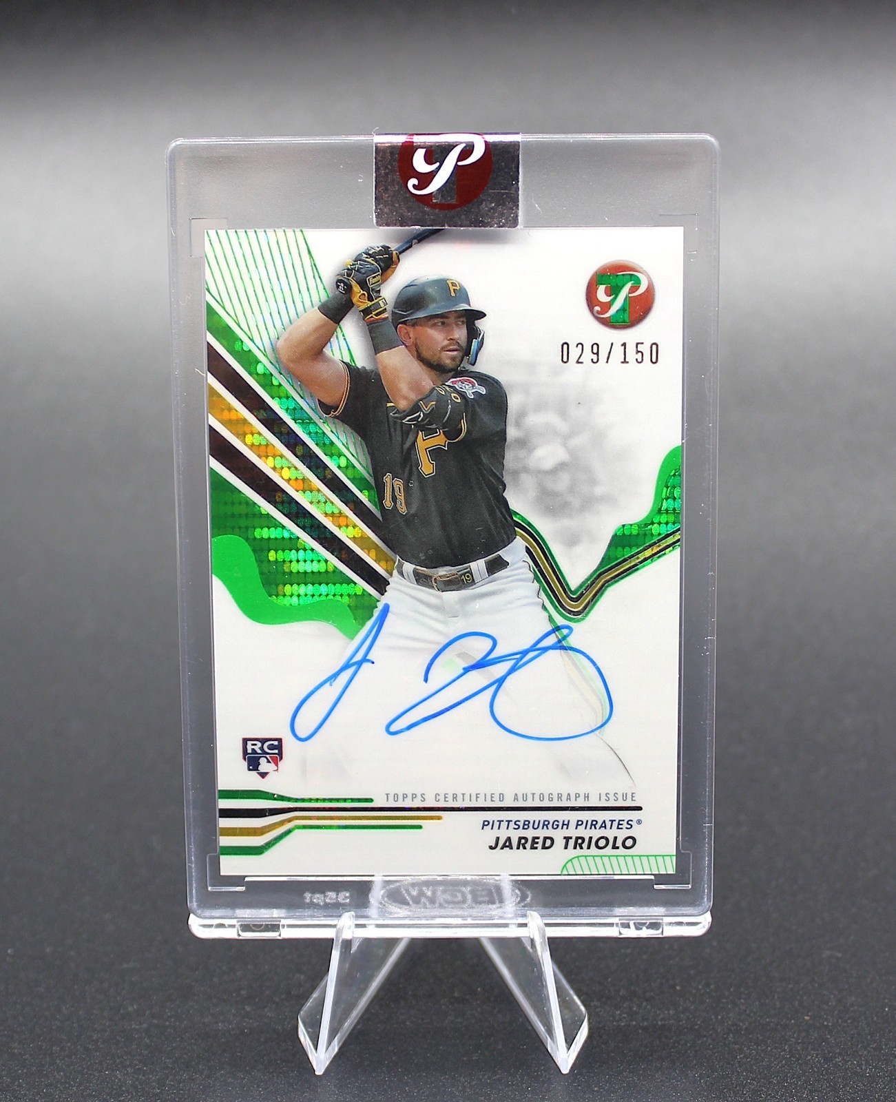 2024 Topps Pristine Encased Rookie Auto Green Jared Triolo #PA-JT /150 Pirates