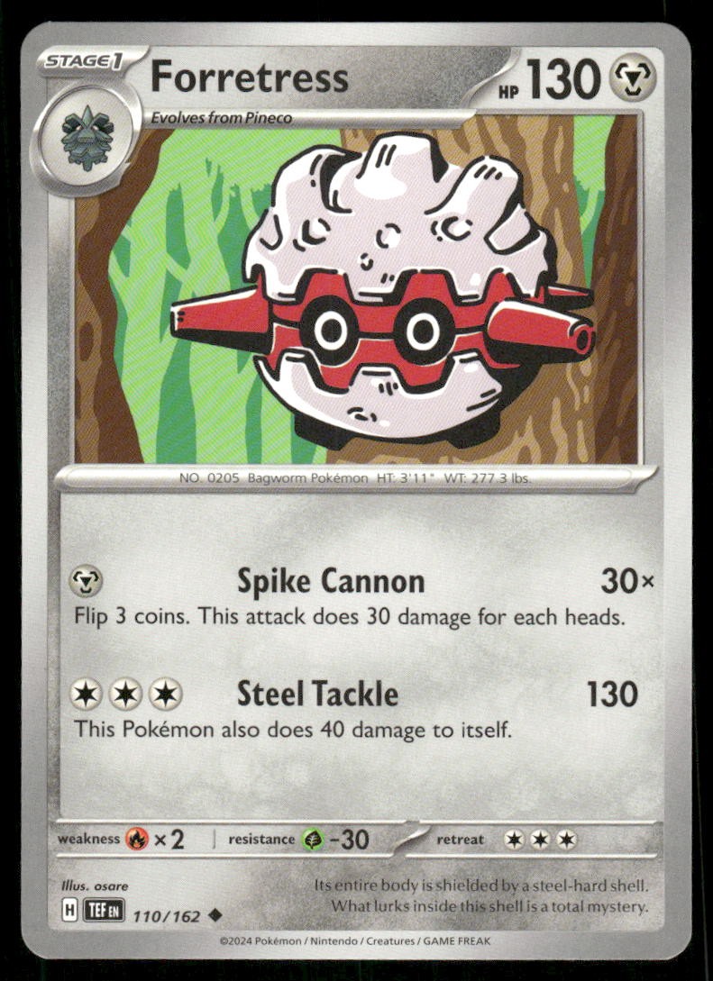 Forretress 110/162 - Temporal Forces - Uncommon NM