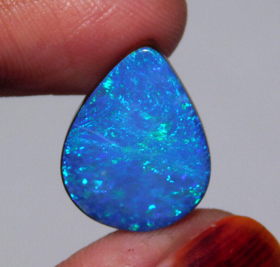 Australian Doublet Blue Opal 8 Ct Natural Gemstone Cabochon AA+ Quallity