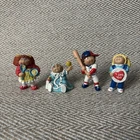 Vintage 1984 Cabbage Patch Kid Figures Lot Of 4 Mini Figurines PVC Plastic