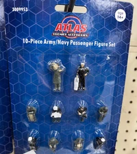 Atlas O 3009953 Scale Model Railroad Figures People ARMY NAVY MINT SEALED