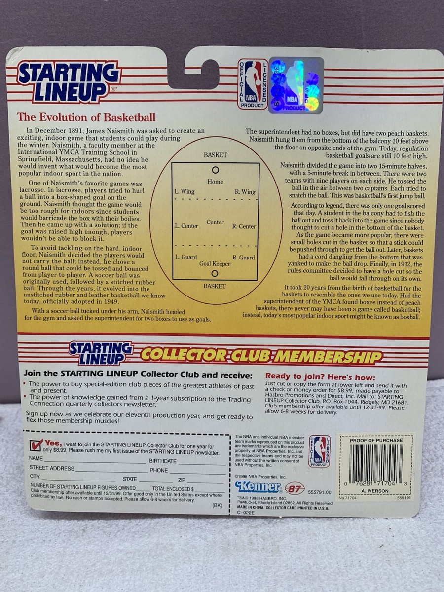 1998 Edition Starting Lineup Allen Iverson | eBay