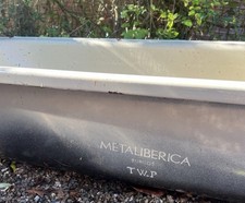 Retro 1990s Olive Green Bath - lightweight pressed steel - good clean condition