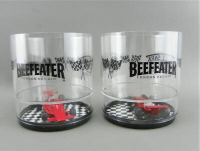 BEEFEATER London Dry Gin Collectible Indy Car IRL Plastic Tumbler Glass Lot NEW