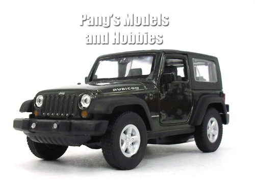 4.25 Inch Jeep Wrangler Rubicon Hard Top 1/32 Scale Diecast Model - Green - Picture 3 of 4