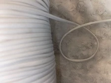 10 yards solid white hollow  cord string ties corset 1/4" wide