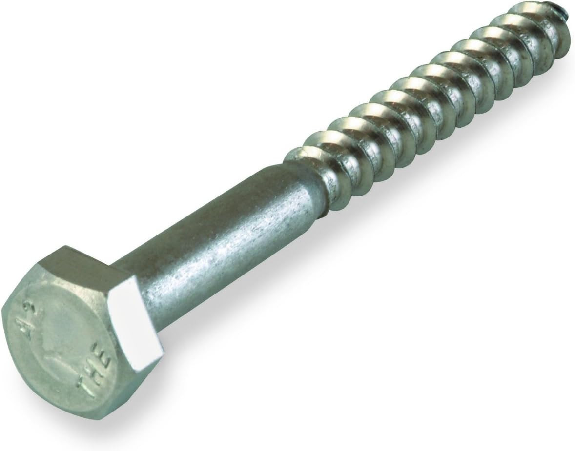Tirefonds inox A2 6x50 anti-rouille pour fixer solidement des charges lourdes sur bois