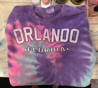 Dreamsicle Orlando Florida Tie Dye Sweatshirt Pullover Long Sleeve Small |  eBay