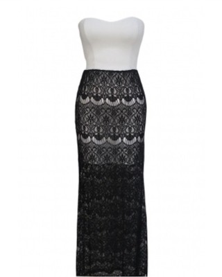 White And Black Lace Dress Skirt Set Small Nwot | eBay