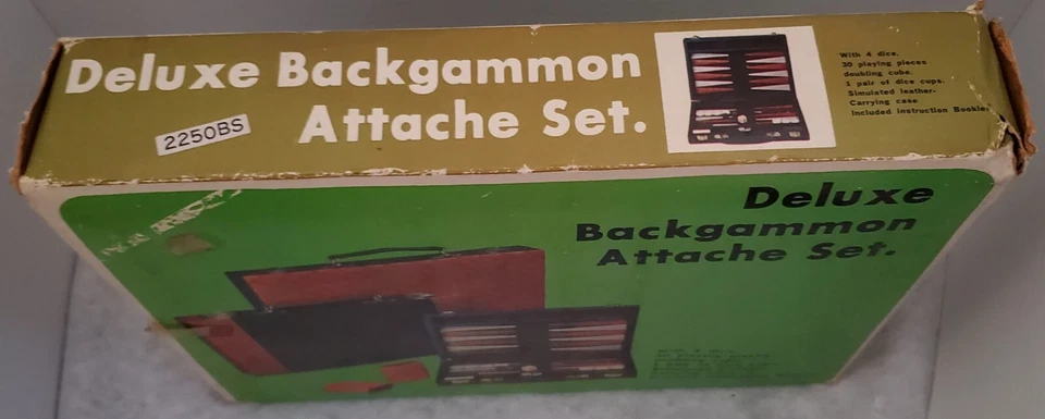 Blackstone International Backgammon Case, Complete, Orig Box/Manual-Vintage RARE - Image 4 of 4