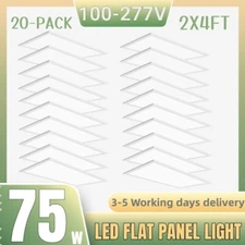 2X4FT LED Flat Panel Light 8400LM 75W 5000K Dimmable Drop Ceiling Office Lights