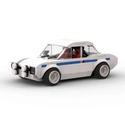 MOC LEGO Car: MK1 Ford Escort White Speed Champions style Perfect Gift Hot