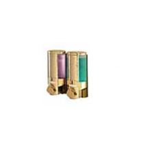 Aviva Double Chambers Shower Soap, shampoo Dispenser in Gold Plated Finish
