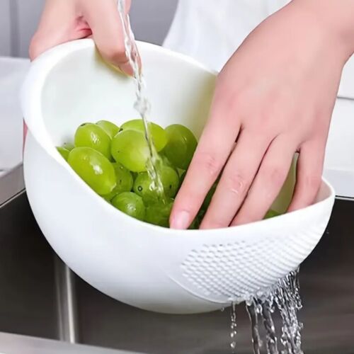 Rice Washing Strainer Basket Fruit Vegetable Bowl Drainer Sifters Free Shipping - Picture 6 of 8