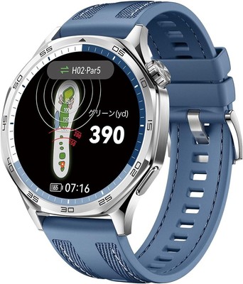 HUAWEI WATCH GT 5 46mm Smartwatch Blue Color Nylon Band GPS Golf Navigator NEW