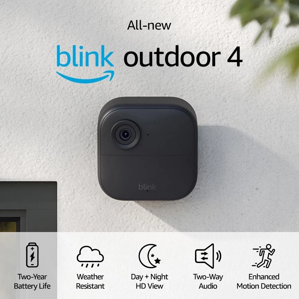 All-New Blink Outdoor 4 (4th Gen) Wire-Free Smart Security Camera HD 2-Way  Audio