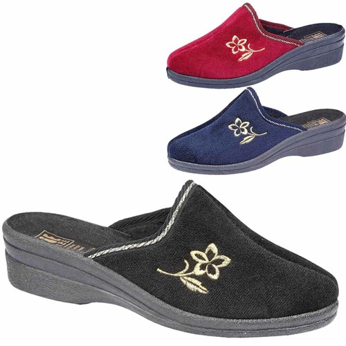 VogeLuxe | Women’s Corduroy Slip On Fleece Lined Mule Slippers main image 0
