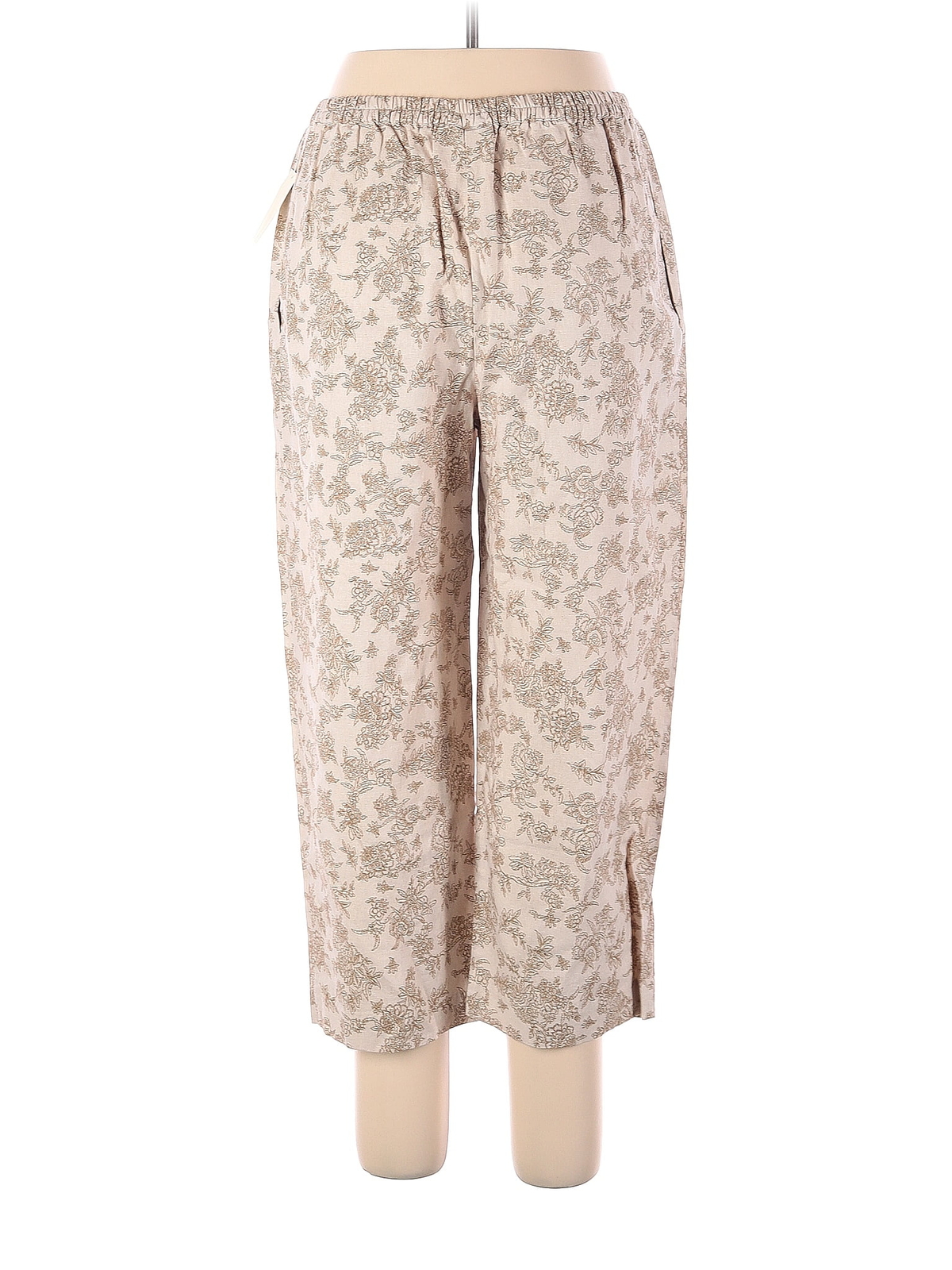 Coldwater Creek Women Brown Linen Pants L Petites eBay