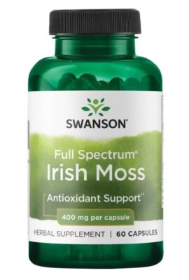 Swanson Premium Vollspektrum Irish Moss (mit Carrageenan) 400 mg 60 Kapseln