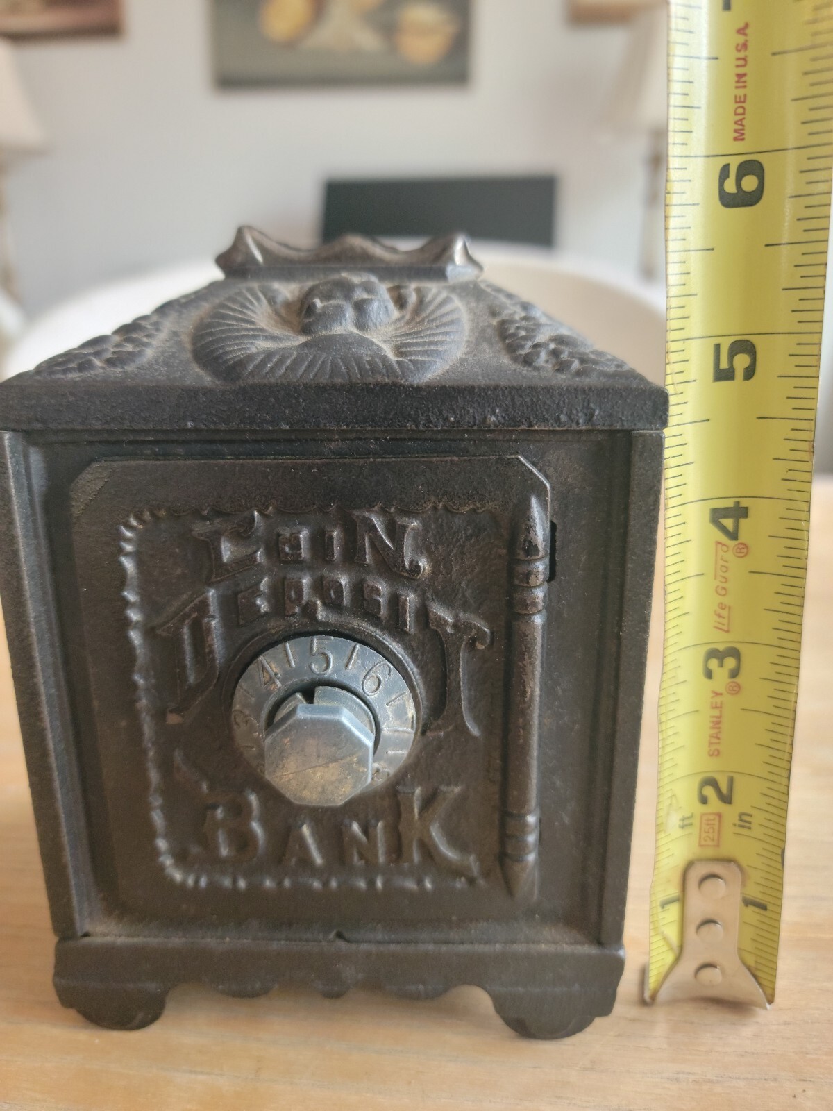 Vintage Cast Iron "Coin Deposit Bank" Combo Door Safe eBay