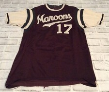 Wood POWERS Jersey MFG VTG Maroons 17 MENS 40