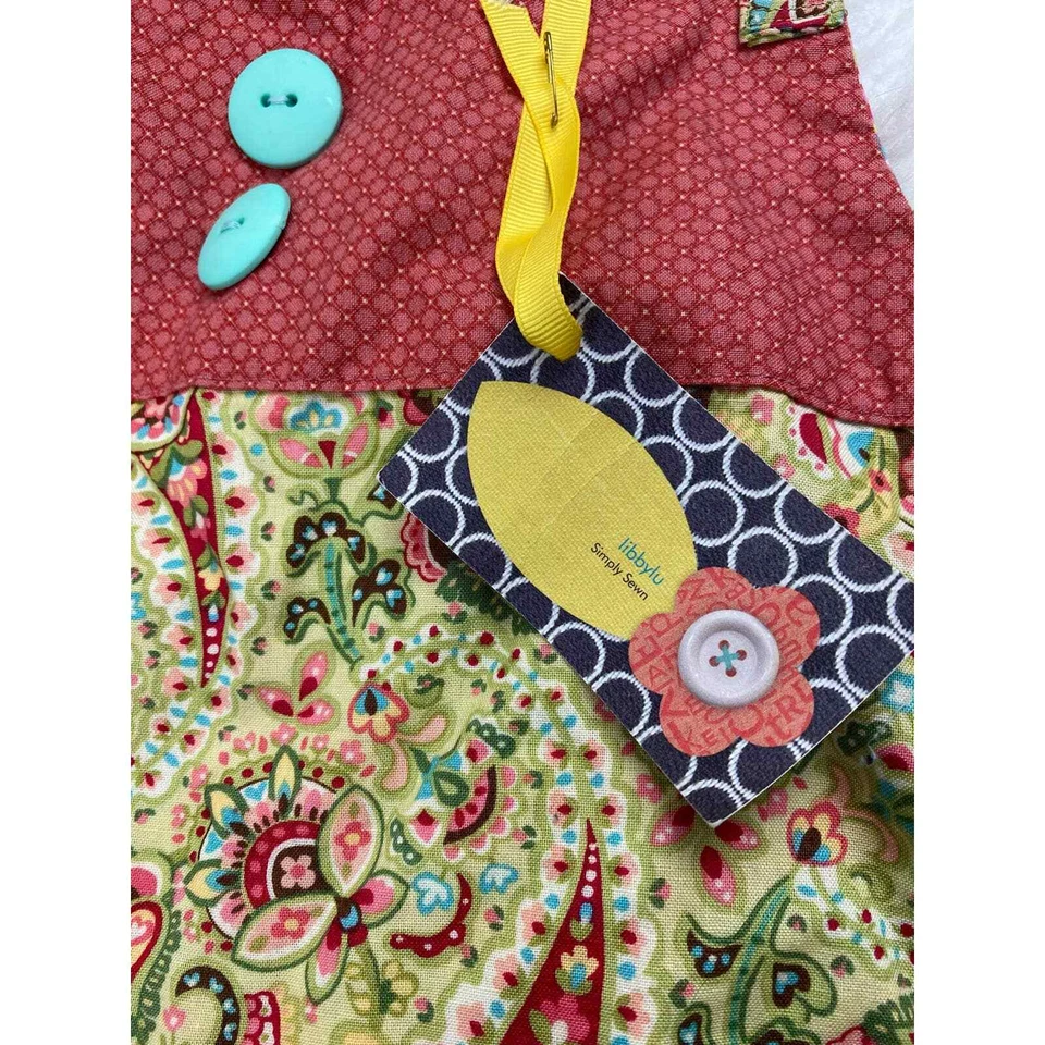 NWT Libbylu Women's Multicolored Floral Handmade Ruffle Kitchen Bib Apron - Image 2 of 4