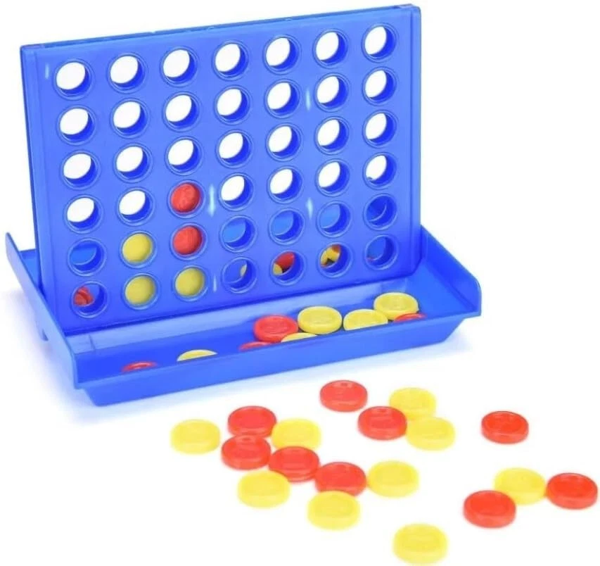 Four in a Row Board Game 4 Line Family Entertainment Fun Travel Kids Educational