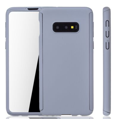 Handyhülle Schutz Case für Samsung Galaxy S10e Full Cover Displayschutz Grau