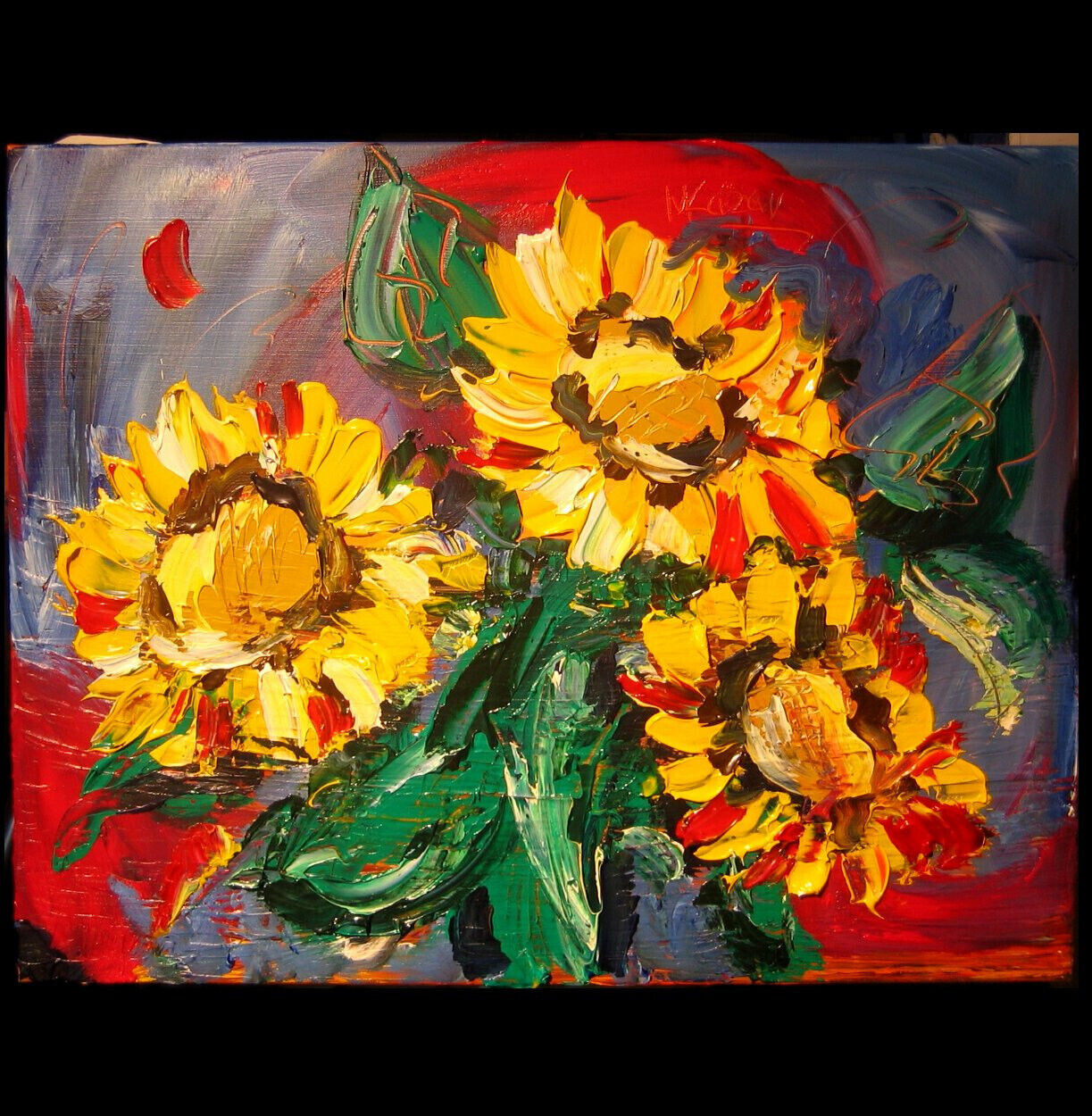 Sunflowers  ████████ MODERN CANVAS  original oil painting ABSTRACT ART ██████GRR