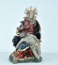Pieta Vesperbild Holz geschnitzt barock 19/31 cm Linde Skulptur Maria Christus