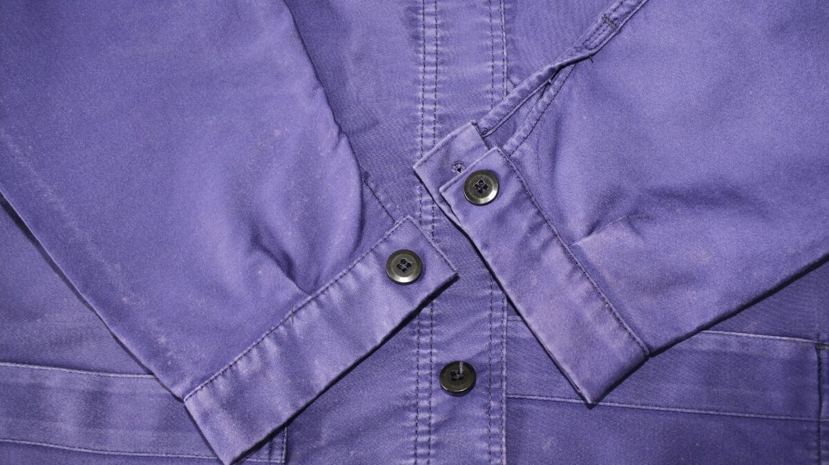 French Vintage Blue Moleskin Work Jacket ADOLPHE LAFONT Size French Vintage Blue Moleskin Work Jacket ADOLPHE LAFONT Size