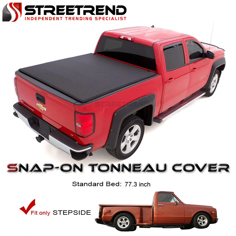 Hidden Snap On Tonneau Cover For 88-00 Chevy/GMC C10 C/K Pickup Stepside 6.5 Bed Foto 2 de 4
