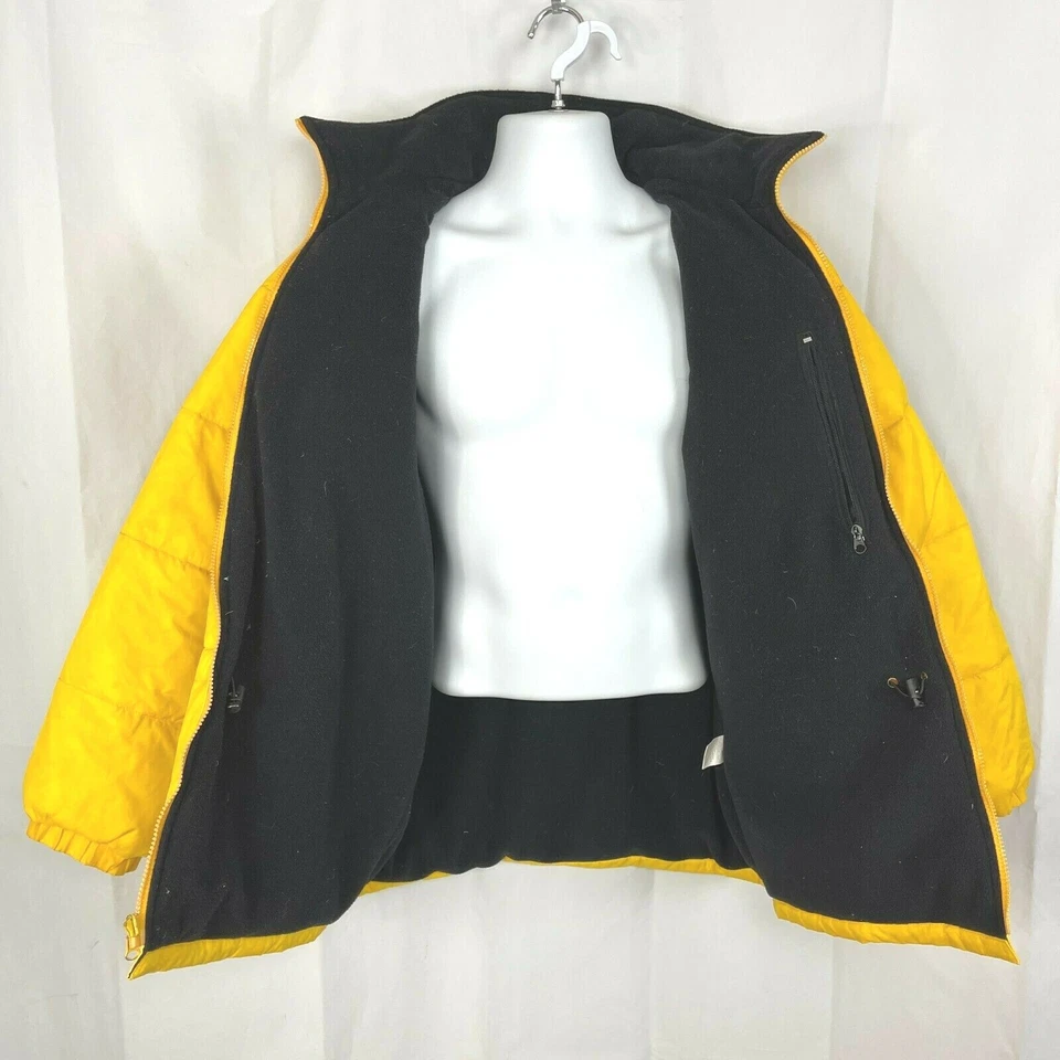 Columbia 男式 Puffy 滑雪夹克尺寸 XL 黄色 F9 XB5148 尼龙羽绒绝缘 — 第 3/4 张图片