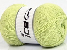 4-Skein Lot Lorena Superfine Yarn cotton 4x100g Light Green