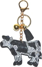 Popfizzy Cow Keychain, Purse Charm, Backpack Keyring