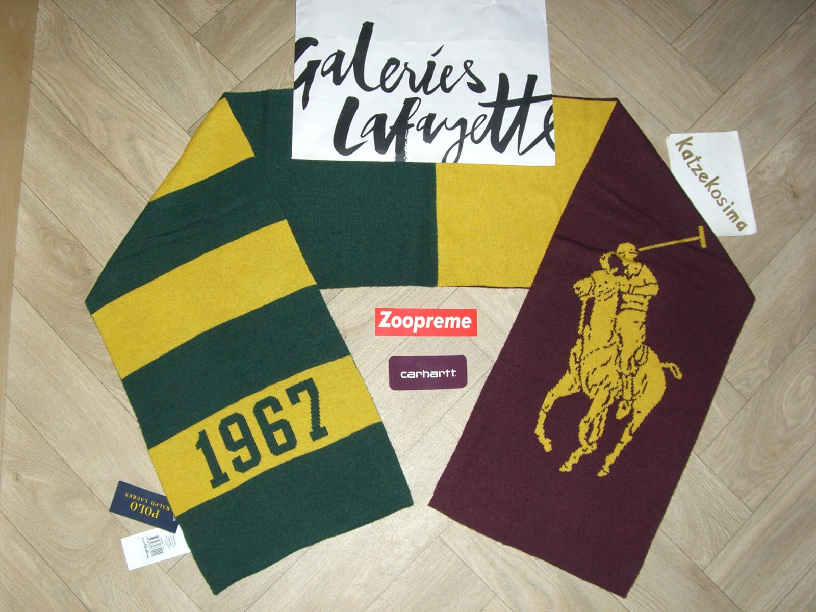 New POLO by RALPH LAUREN 1967 Logo Scarf "PONY SCARF" RARE + Carhartt + Titus +