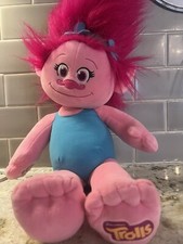 Build A Bear Trolls Princess Poppy Stuffed Large 23  Doll Pink Plush