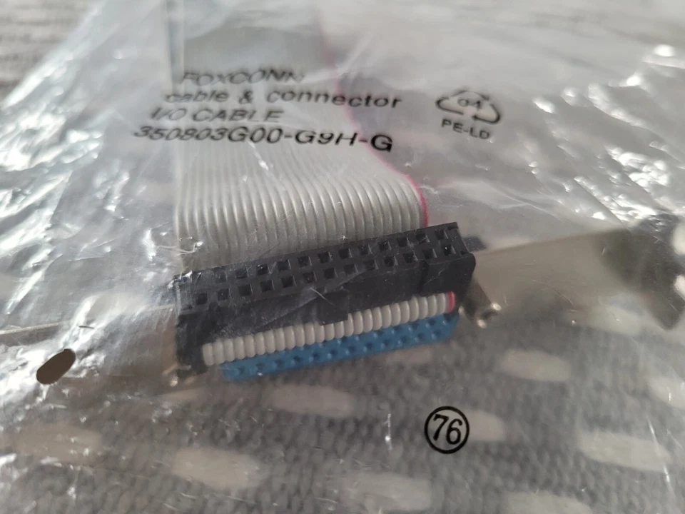 Parallel Port Header Cable Adapter I/O 16" with Bracket DB25, IEEE 1284  - Image 4 of 4