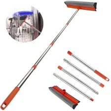 Window Squeegee Cleaner Tool Extension Pole 58" Telescopic Washing Equipment 
