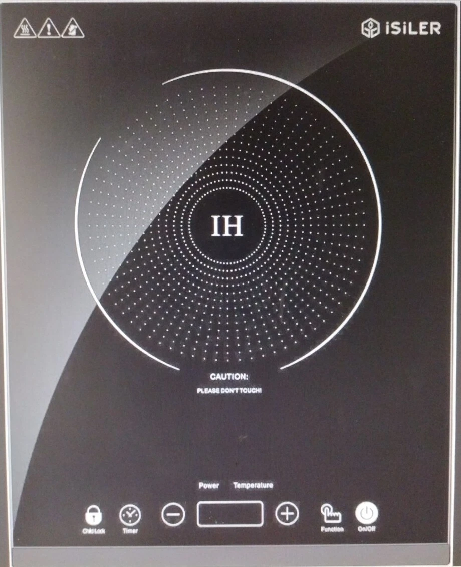 iSiLER Induction Cooktop 100 - 1800W, 120v, 140°-460°F, Timer, Black, CHK-CCA02