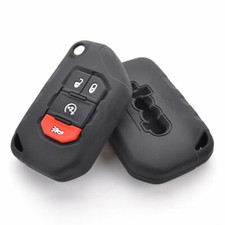 Silicone 4 Button Key Case Cover Holder Protector For Jeep Wrangler 2019 2021 De Silicone 4 Button Key Case Cover Holder Protector For Jeep Wrangler 2019 2021 De