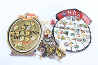 Mixed Pins Badges Vintage Job Lot Inc Enamel Guinness NBA Butlins
