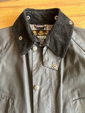 Barbour Bedale SL Oiled Wax Jacket Khaki Men's Size 36 Mint Condition