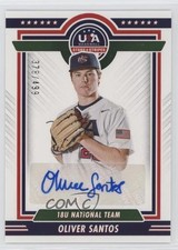 2022 Panini USA Baseball Stars & Stripes Blue Ink /499 Oliver Santos Auto 00mq